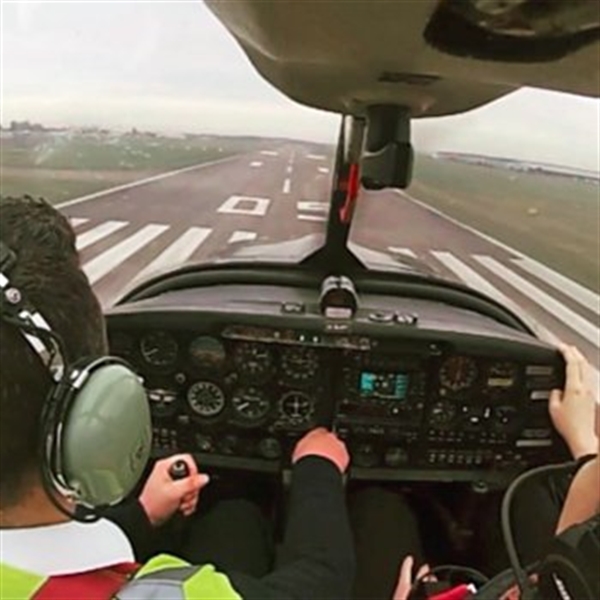 plane on runway